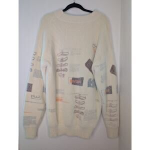 VTG No Label Cozy Soft Plush Oversized Graphic Sweater L